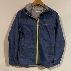 Columbia Navy Utility Jacket with Yellow Accents
